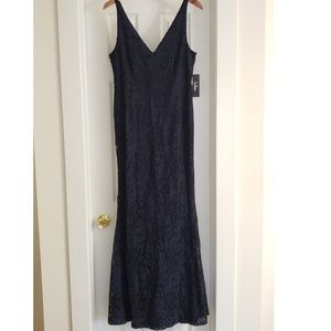 lulus navy lace maxi dress